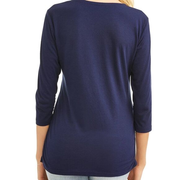 ✨HP✨Teal Side Ruched 3/4 Sleeves Top✨ - Picture 2 of 8